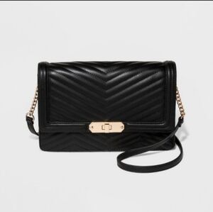A New Day Black and Gold Quilted Bag